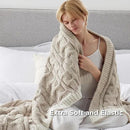 Bedsure Cable Knit Throw Blanket for Couch Bed - Breathable Chenille Chunky Knit Throw Blanket for Decorative Gift, GentleSoft Cozy and Warm for Winter and All Seasons, Beige, 50x60 Inches by CozyNest Decor