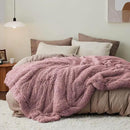 Bedsure GentleSoft Fluffy Dusty Pink Throw Blanket Gifts for Women, Girls, Soft Fleece Cozy Fuzzy Sherpa Plush Warm Minky Thick Faux Fur Throws for Couch, Dark Pink Decor Blanket Gifts for Her, 50x60 by CozyNest Decor