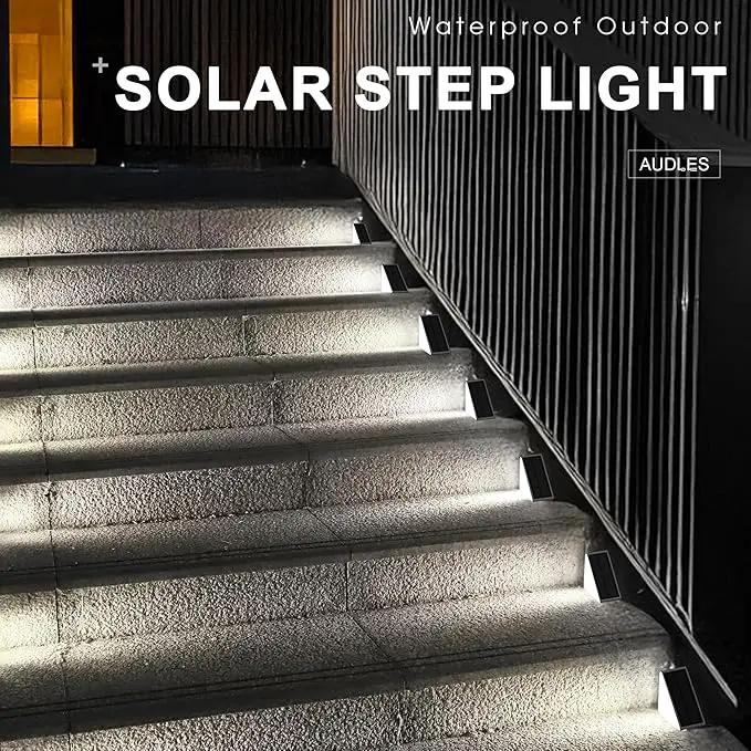 LED Solar Step Lights Waterproof Outdoor Stair Lights, Solar Deck Lights Outdoor Decor IP67 Solar Lights for Yard, Patio, Garden, Walkways, Front Door, Pathway, Driveway (8), photo 6 of 6
