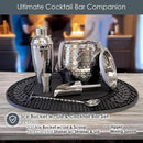 BREKX Insulated Ice Bucket for Cocktail Bar with Drink Shaker 5-Piece Cocktail Set for Parties with Lid and Scoop - Bartender Accessories, Bartending Kit for Home Bar or Gifting by CozyNest Decor