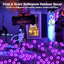 4 Pack Solar Purple LED Eyeball Halloween Outdoor Lights - Waterproof, Swaying Fairy Lights for Pathway, Yard & Garden Decorations by GreenHaven Gardens