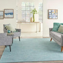 Nourison Positano Indoor/Outdoor Aqua 10' x 14' Area Rug, Easy Cleaning, Non Shedding, Bed Room, Living Room, Dining Room, Backyard, Deck, Patio (10x14) by GreenHaven Gardens