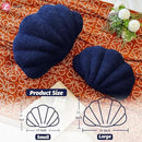 Navy Seashell Throw Pillows, Shell Shaped Throw Pillows, 13 Inch Soft Home Decorative Pillow Plush Cushion for Bed Couch Living Sofa Room Decor Accent Throw Pillow by CozyNest Decor