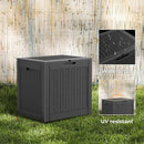 Vixzen 31 Gallon Resin Deck Box - Lockable Outdoor Storage for Patio Cushions, Garden Tools, Pool Supplies，Black by CozyNest Decor