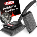 GRILLART SteamWizards Grill Brush Bristle Free, Safe BBQ Grill Brush for Outdoor Grill, Flat Top Grill Cleaner with Replaceable Head, Suitable for All Grates, Griddle Accessories, Dishwasher Safe by GreenHaven Gardens