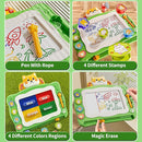 NIPLOOW Magnetic Drawing Board with Early Educational Toy, Doodle Board Montessori Preschool Travel Toys Gifts for 3 4 5 6 Year Old Etch Sketch Erasable Writing Pad by TinyTreasures Baby Boutique