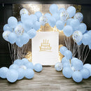 JOYIN 150 Pcs Pastel Blue Balloons, Different Sizes 18 12 10 5 Inch Pastel Blue Latex Balloon Arch Kit with Instruction for Birthday Party Graduation Wedding Holiday Decoration by TinyTreasures Baby Boutique