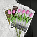 Mandy's Artificial Tulips 20 Stems Lavender PU Faux Flowers for Wedding Home Decor 13.5 Inch by CozyNest Decor