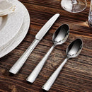KEAWELL Premium 20/45/65 Piece Louis Hammered Silverware Set with Squared Edge, 18/10 Stainless Steel, Service for 4/8/12, Fine Flatware Set, Dishwasher Safe (20) by CozyNest Decor
