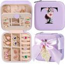 AYGXU Travel Jewelry Box for Women and Girls - Small Case With Initial A-Z - Teacher Gifts by TinyTreasures Baby Boutique