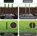 24 inches Straight Rebar Stakes 18-Pack Ground Stake Heavy Duty Metal Steel Spikes for Gardening, Concrete Forming and Camping Tent by CozyNest Decor