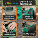 LANDZIE Lawn & Garden Spreaders - 44 Inch Heavy Duty Metal Mesh Basket Push/Tow Spreader - Compost, Peat Moss, Top Soil, Mulch - Durable Lightweight Multi-Purpose Yard Care Equipment - Manure Spreader by GreenHaven Gardens
