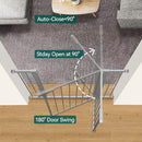 BABELIO 36-Inch Tall Baby Gate, 26-40" Wide Auto-Close Pet Gate, Easy Install and No-Drilling, Pressure Mounted with Wall Protectors and Extension Kits, Gray by TinyTreasures Baby Boutique
