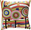 Hundertwasser Modern Pillow Cover Beloved Gardens Accent Outdoor Pillows Art Deco Couch Cushion Farmhouse Chair Cushions Hand Embroidered Wool Size 18x18 by CozyNest Decor