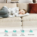 LINSY HOME Modular Sectional Sofa - 157'' Sleeper Sofa Cloud Couch Oversized Corduroy Sofa Bed with Movable Ottoman Soft Modern Comfy Couch for Living Room Apartment Office, Beige by CozyNest Decor
