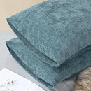 CaliTime Throw Pillow Covers Decorative 20 X 26 Inches Pack of 2 Cozy Chenille Standard Pillow Shams Cases for Couch Sofa Bed Living Room Home Smoke Blue by CozyNest Decor
