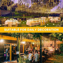 JMEXSUSS 38.8FT Icicle Lights for Outside, 400 LED Icicle Christmas Light Outdoor Indoor Plug in, Warm White Curtain String Lights for Wedding House Patio Party Fireplace Holiday Decorations by GreenHaven Gardens