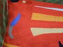 Lumbar Kandinsky Orange Abstract Pillow Cover Elements Modern Throw Pillowcase Chair Cushion Contemporary Pillowsham Accent Farmhouse Couch Hand Embroidered Wool Size 14x20 by CozyNest Decor