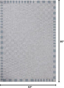 Loloi Amber Lewis Topanga Collection TOP-07 Silver/Blue 5'-3" x 7'-6" Indoor/Outdoor Area Rug by CozyNest Decor