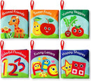 Cloth Books for Babies (Set of 6) - Premium Quality Soft Books for Babies. Touch and Feel Crinkle Paper. Cloth Books for Early Children's Development. by TinyTreasures Baby Boutique