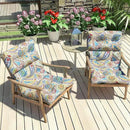 LVTXIII 2 Pack Outdoor/Indoor High Back Chair Cushions, Deep Seat Patio Seat and Back Cushion Set, Stuffed High Rebound Foam Rocking Chair Cushions, 44”x22”x4”, Paisley Chili by GreenHaven Gardens