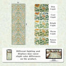2x6 Washable Runner Rug,Grass Green Floral Boho Area Rug for Hallway,Low-Pile Non-Slip Stain Resistant Carpet for Kitchen, Bedside,Laundry Room,Entryway by TinyTreasures Baby Boutique