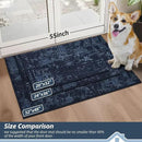 BEQHAUSE Dirt Trapper Door Mat 32"x48" Non-Slip Door Mats Washable Entryway Rugs Stain Resistant Doormat Absorbent Welcome Floor Mat for Front Back Door, Muddy Wet Shoes & Paws,Blue by CozyNest Decor