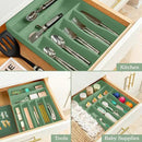 SMIRLY Silverware Drawer Organizer – Bamboo Kitchen Drawer Organizer, Adjustable Utensil Holder and Cutlery Tray, Drawer Dividers for Flatware and Kitchen Utensils by CozyNest Decor