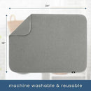 S&T INC. Dish Drying Mat XL, 18” x 24”, Absorbent Microfiber Kitchen Counter Mat, Dish Drying Pad for Dishes, Utensils, Pots and Pans, Extra Large, Grey by CozyNest Decor
