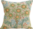 Charlotte Home Furnishings Decorative Tapestry Pillow Cover 19x19 in, Orange Tree Couch Throw Pillow Cover, French Country Square Cushion Cases for Living Room Home Decor, Soft Cotton Jacquard Woven by CozyNest Decor