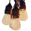 Hometown Evolution, Inc. E26 Outdoor Commercial String Lights with Suspended Socket for Weatherproof Heavy Duty Vintage Outside Lighting (S14 Zig Zag Edison 11 Watt Bulbs, 24 Foot 12 Socket) by CozyNest Decor