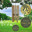 ASTARIN Happy Anniversary Wind Chimes Personalized, Deep Tone Wind Chimes for Memory Day, for Couple Friends Wife Husband, Marriage Keepsake Gift Ideas by CozyNest Decor