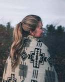 Inca Aztec Throw, Queen, King Blanket | Southwest Indian Navajo Boho Style | Native Cover for Camping, Bedding, Couch, Vanlife | Faux Alpaca, Lightweight, Hypoallergenic (Obsidian Black, Throw) by CozyNest Decor
