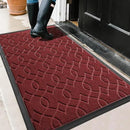 Yimobra Front Door Mat Outdoor Indoor 47x32, All-Season, All-Weather, Heavy Duty Welcome Door Mats Outside Entrance, Non Slip Porch Patio Entrance Mat, Red by CozyNest Decor