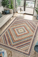Keen Home Design 8x10 Rug - Machine Washable Area Rug with Non-Slip Backing, Ideal for Living Room, Dining Room, Bedroom - Vintage, Easy Clean, Durable, Low Pile Rug - (8' x 10') by CozyNest Decor