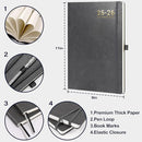 Planner 2025-2026 - 2025-2026 Planner Weekly and Monthly, Jul. 2025 - Jun. 2026, 8.5" x 11", Leather Cover Planners with Thick Paper, Back Pocket with Notes Pages - Grey by TinyTreasures Baby Boutique