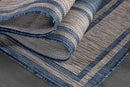 Beverly Rug Large Outdoor Rug 10x14 Modern Bordered Area Rugs for Indoor and Outdoor Patio Deck Porch Garden Waterproof Weather Sun Resistant Washable Outside Carpet (10 x 14 Navy) by CozyNest Decor