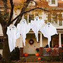 4 Pack Halloween Hanging Ghost Decorations, 27.5" Light Up Spooky Floating Ghosts with LED Glow, Waterproof Outdoor & Indoor Haunted House, Porch, Yard, Garden Party Decor by CozyNest Decor