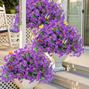 ‌20 Bundles Artificial Flowers for Outdoors‌ with 6 Faux Butterflies, UV Resistant ‌Fake Flowers‌ with Eucalyptus Leaves, ‌Artificial Plants Outdoor‌ for Patio Garden Porch Home Decor (Purple) by CozyNest Decor