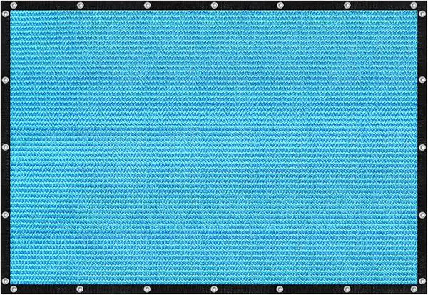 VICLLAX Shade Fabric Sun Shade Cloth with Every 2 FT Grommets for Patio Garden Pergola Cover Canopy 10x17 FT, Mixed Turquoise
