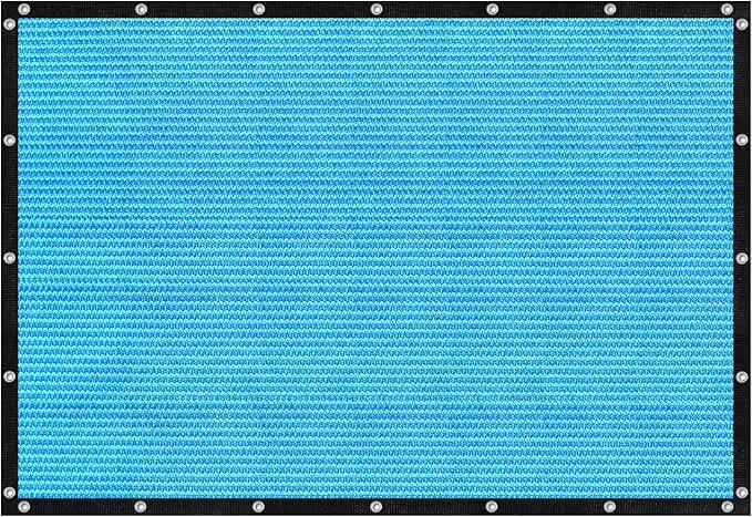 VICLLAX Shade Fabric Sun Shade Cloth with Every 2 FT Grommets for Patio Garden Pergola Cover Canopy 3x22 FT, Mixed Turquoise
