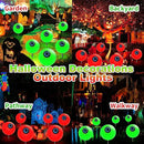 Outdoor Solar Lights Waterproof Decorations, 6 Pack Solar Globe Lights for Garden Decorations, Outside Ghost Solar Scary Eyeball Pathway Lights Decor for St. Patrick's Day Tree Garden Lawn Yard by GreenHaven Gardens