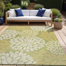 Beverly Rug Outdoor Rug 6x9 Modern Exotic Tropical Leaf Area Rugs for Indoor and Outdoor Patio Deck Porch Garden Water Resistant Washable Outside Carpet (6 x 9 Green) by GreenHaven Gardens