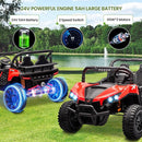 24V 2 Seater Ride On Car Truck, Power Wheels Kids UTV w/Parent Remote Control, 3.1 MPH Max Speed, Music Player, LED Lights & Storage, Electric Vehicle Ride On Toy for Kids Toddler Ages 3-8, Red by TinyTreasures Baby Boutique
