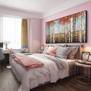 Mofutinpo Large Framed Wall Decor canvas Red Leaves White Birch Tree Wall Art For Living Room bedroom rustic kitchen Modern painting Artwork 29x58 Large Size Black Framed by CozyNest Decor