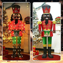 61Inch Nutcracker Christmas Decor Outdoor with LEDs 5 Feet Lighted Large Nutcracker Lighted Christmas Decorations Outdoor with Stakes & Zip Ties for Xmas Yard, Porch, Lawn by CozyNest Decor