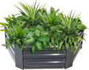 Sunnydaze 11.75" H Raised Metal Garden Bed - Galvanized Raised Garden Bed Outdoor for Vegetables and Flowers - Dark Gray - Hexagon by GreenHaven Gardens