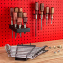 Heavy Duty Black Pegboard Accessories - Screwdriver and Wrench Holder Set for Organizing Tools by GreenHaven Gardens