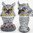 3 Pack Fake Owl Decoy to Keep Birds Away - Plastic Horned Owl Statues Bird Scarecrow Deterrents for Pigeon Hawk Squirrels Woodpecker, Halloween Decoration, Bird Scare Devices for Garden Outdoor Yard by GreenHaven Gardens