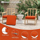 Patio Chair Cushions 19 X 19 X 4 Inch Waterproof Outdoor Seat Cushions for Patio Furniture, Outdoor Sofa Couch Pads with Ties & Handle, Set of 2, Orange by GreenHaven Gardens
